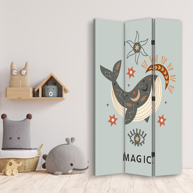 Room divider Double-sided rotatable, Magic whale