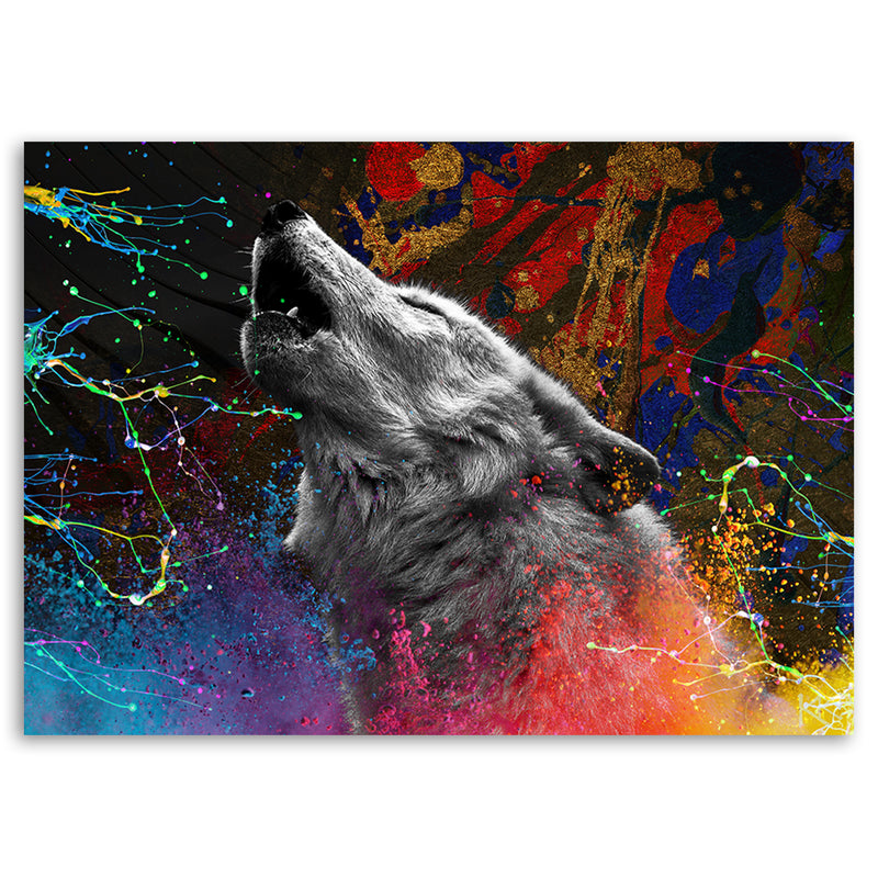 Deco panel print, Wolf animal nature