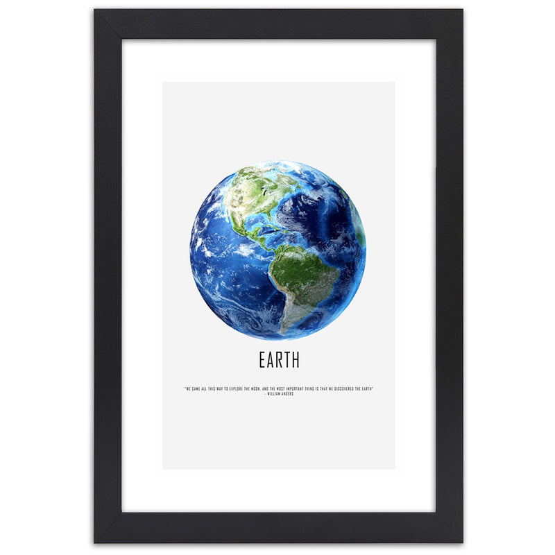 Picture in black frame, Planet earth