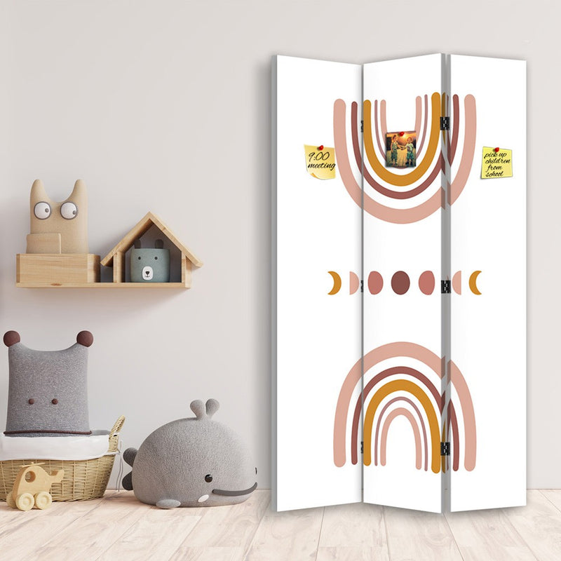 Room divider Double-sided PIN IT, Playing with a rainbow