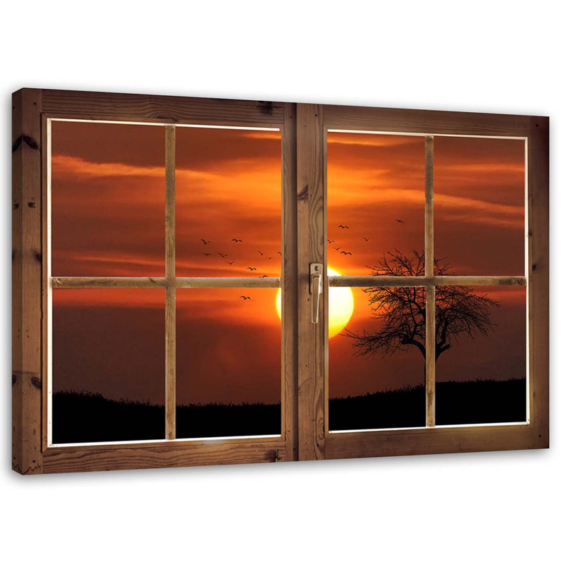 Canvas print, Window - sunset