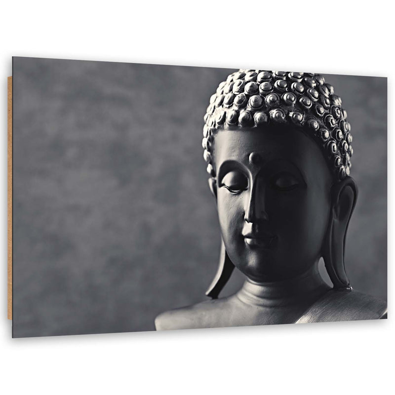 Deco panel print, Buddha on grey background