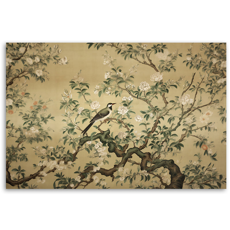 Canvas print, Bird Abstract Chinoiserie