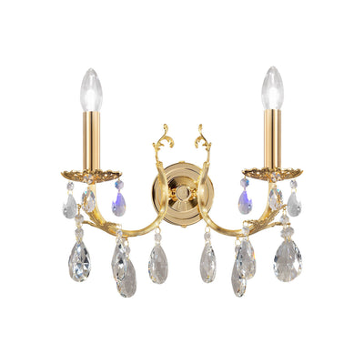 Wall sconces VICTORIA 2 gold crystal