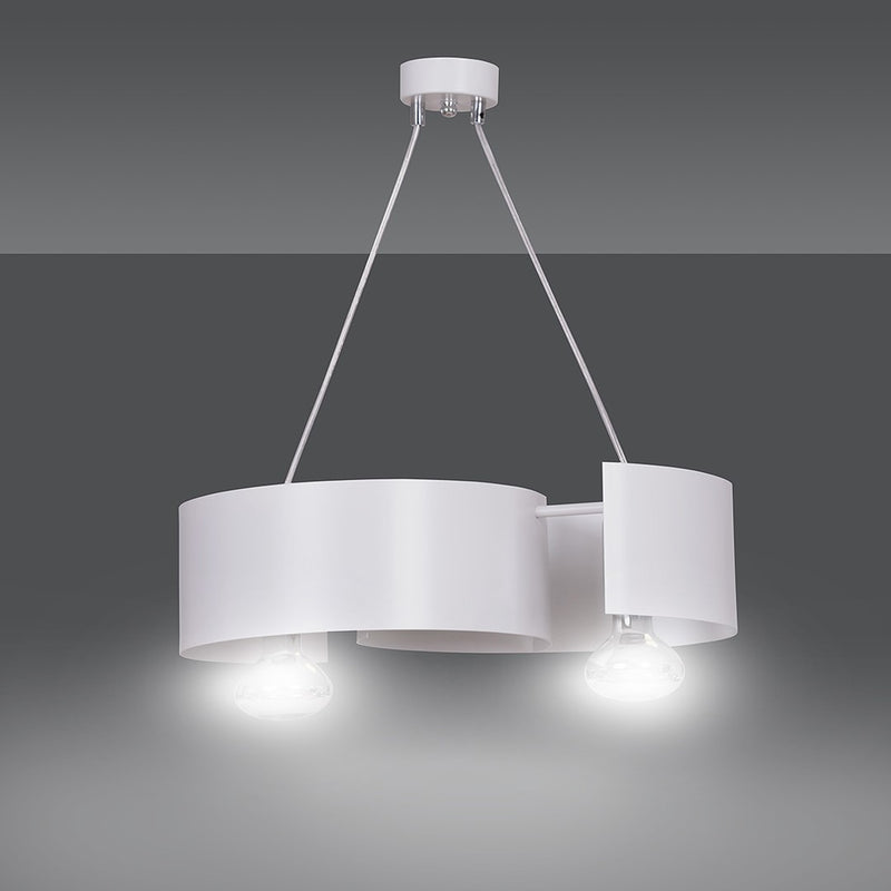 VIXON pendant lamp 2L, white, E27