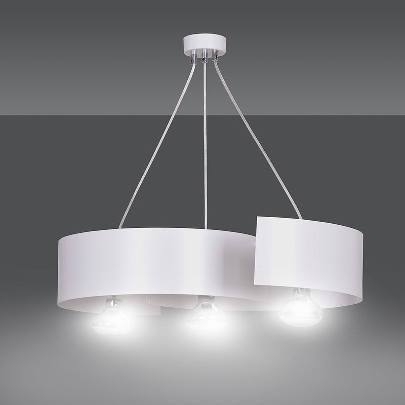 VIXON pendant lamp 3L, white, E27