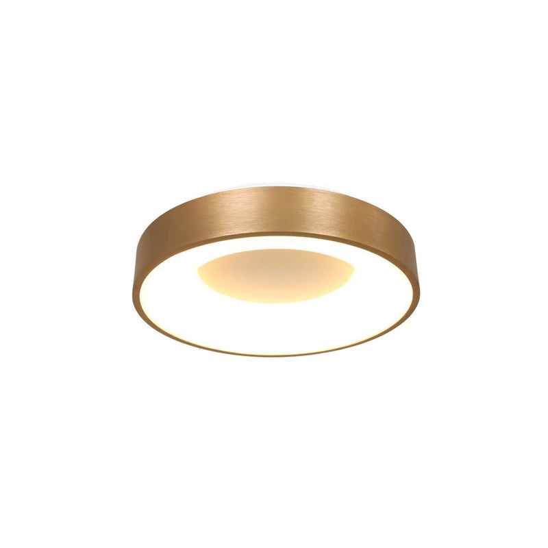 Flush mount Ringlede plastic gold LED