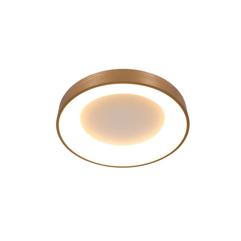 Flush mount Ringlede plastic gold LED