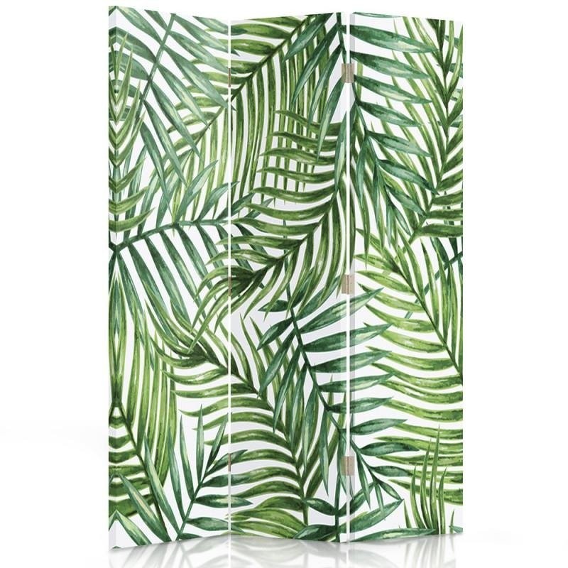 Room divider Double-sided rotatable, Palm leaf composition