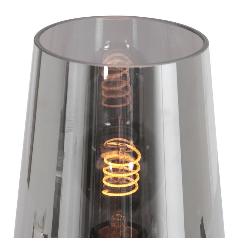 Table lamp Ancilla glass smoke glass E27