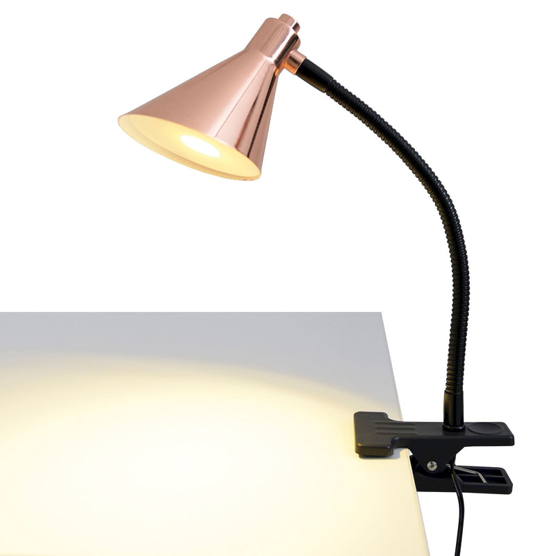 LED Clamp Table Lamp Copper