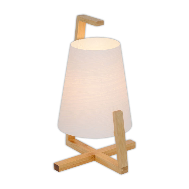 Bamboo Table Lamp with Plastic Shade "Shoji"