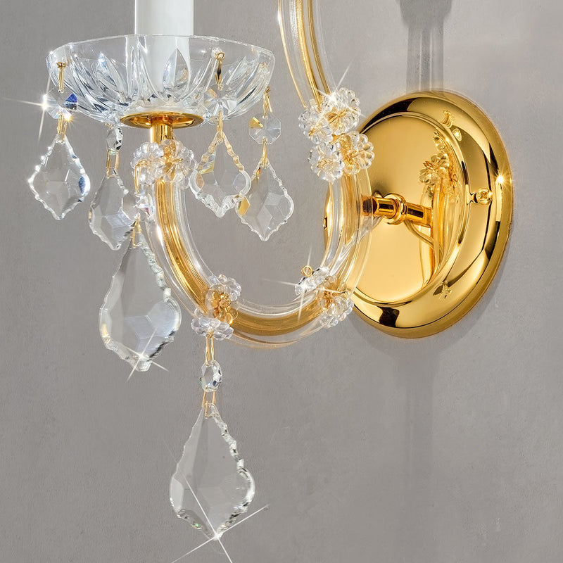 Wall sconce MARIA LOUISE gold crystal