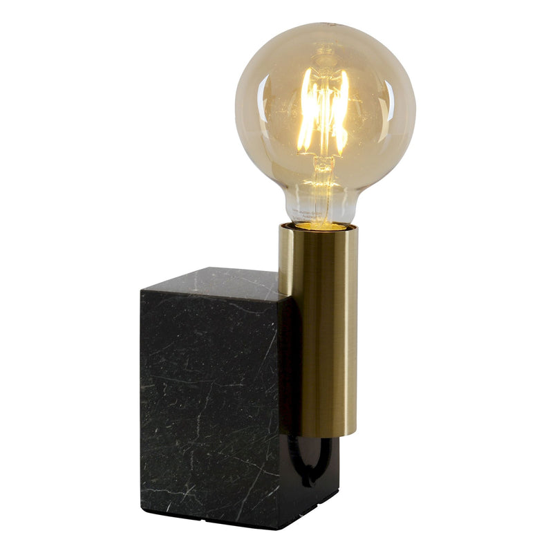 Marble Table Lamp "Gemma" h: 16cm brass