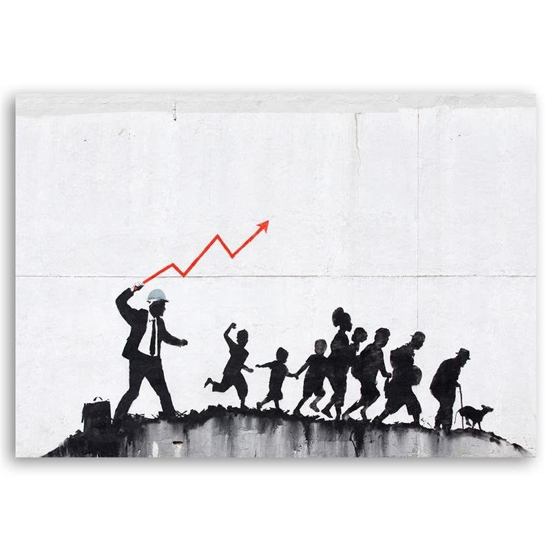 Impresión de panel decorativo, Política económica de Banksy