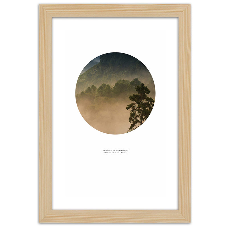 Picture in natural frame, Forest in a circle