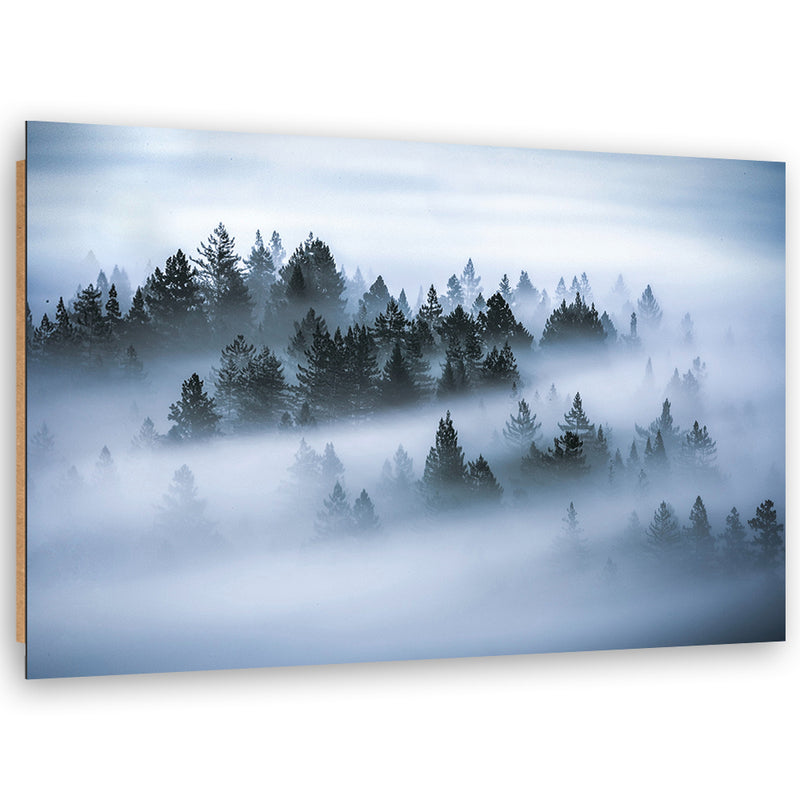 Panel decorativo estampado, Bosque en la niebla