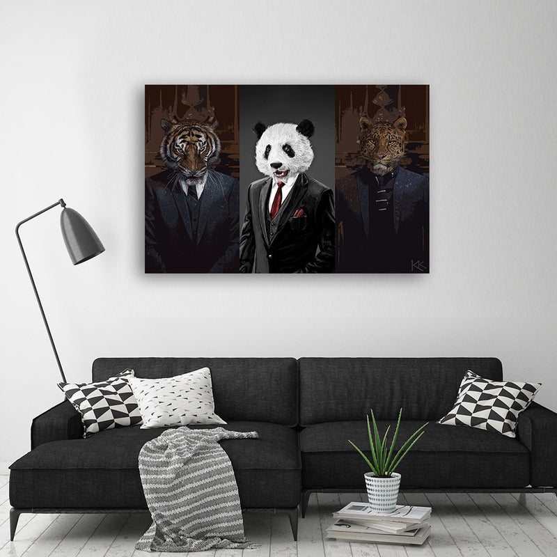 Deco panel print, Animals in suits