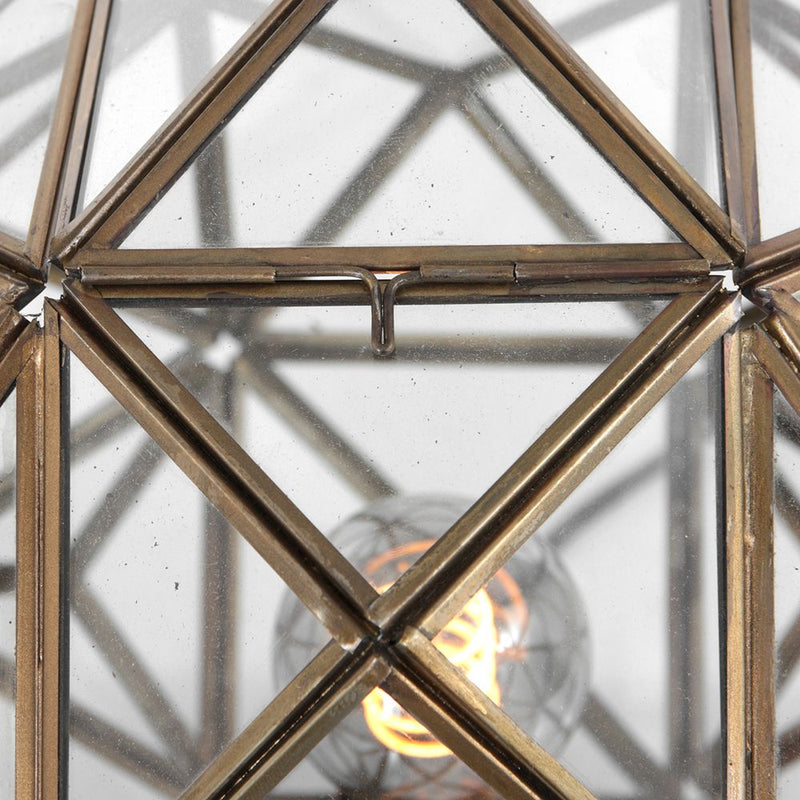 Table lamp Pimpernel glass bronze E27