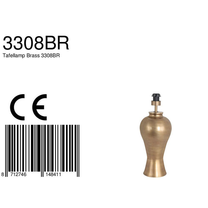 Table lamp Brass metal black E27