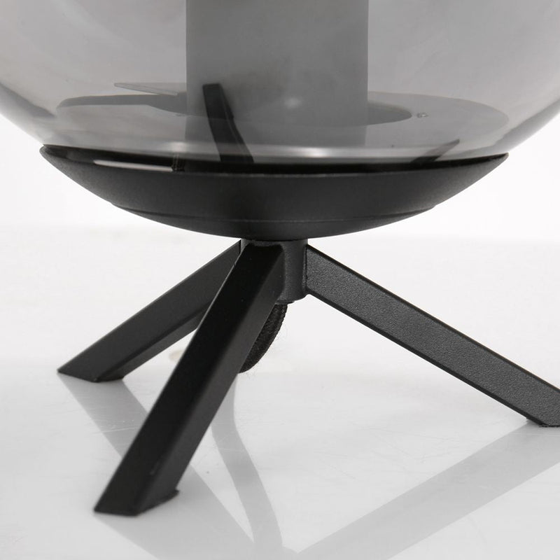 Table lamp Bollique glass black E27