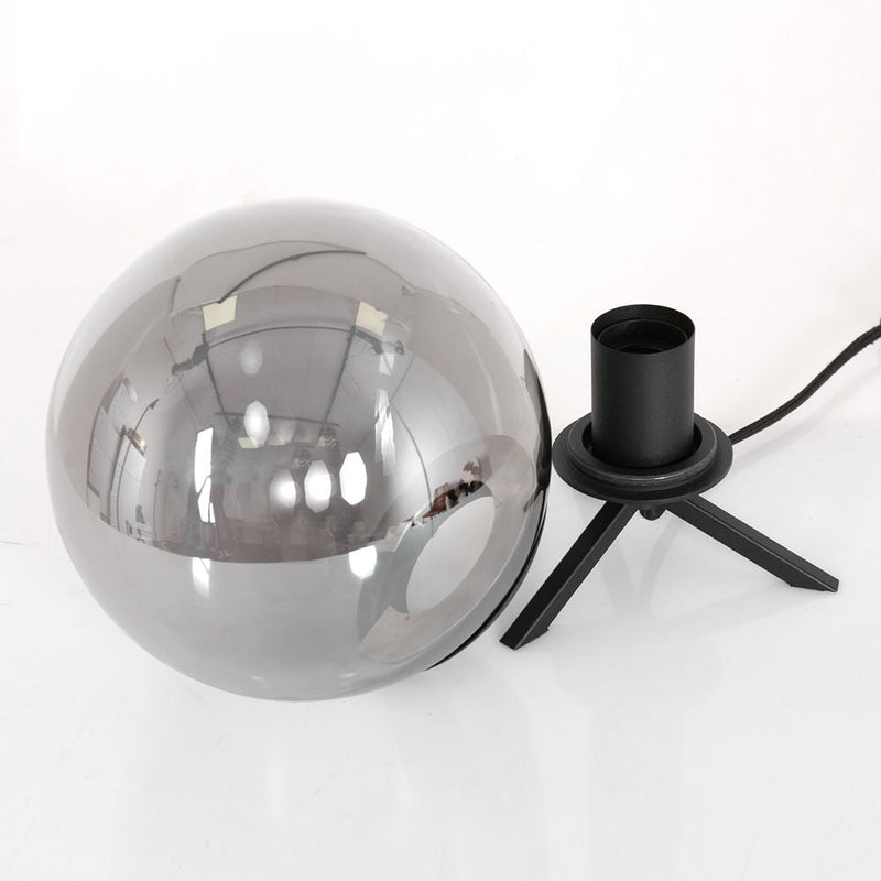 Table lamp Bollique glass black E27
