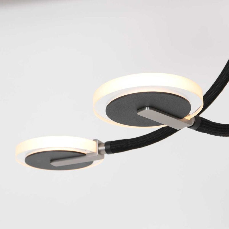 Flush mount Turound metal transparent LED 5 lamps