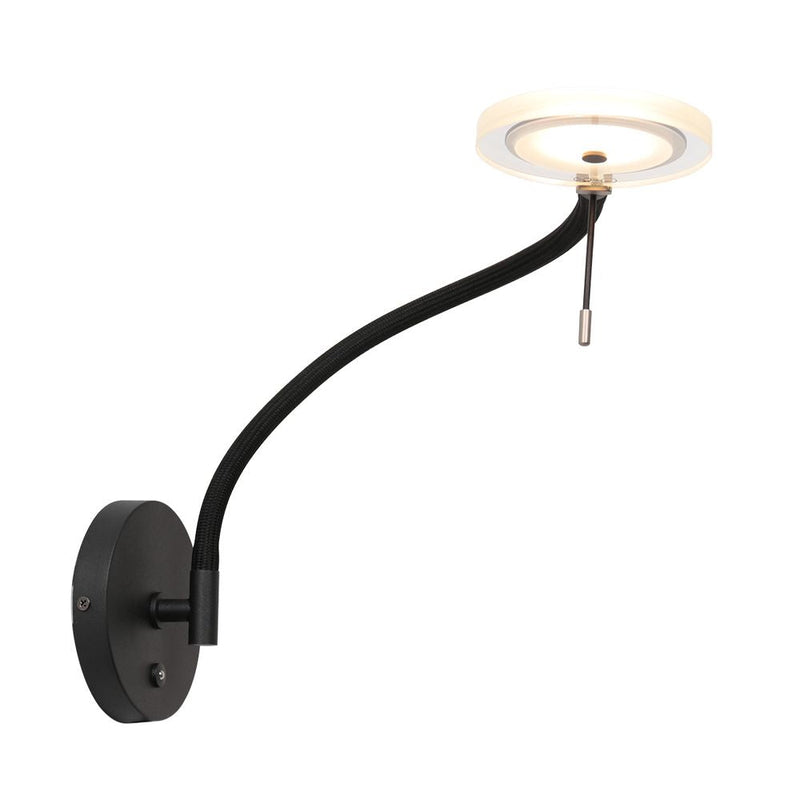 Wall sconce Turound metal transparent LED