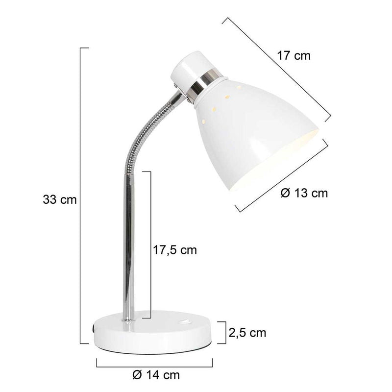 Table lamp Jump metal white E27