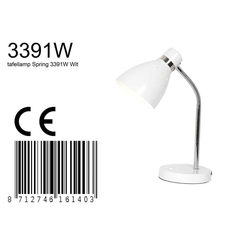 Table lamp Jump metal white E27