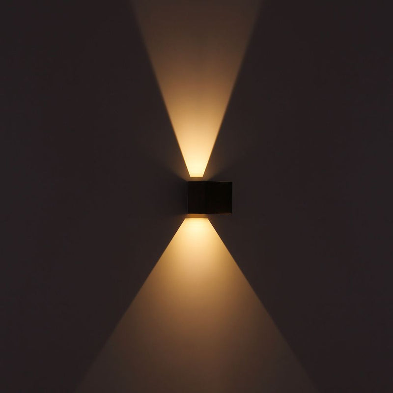 Luz exterior led Globo Lighting VERONIKA aluminio madera oscura LED 2 lámparas