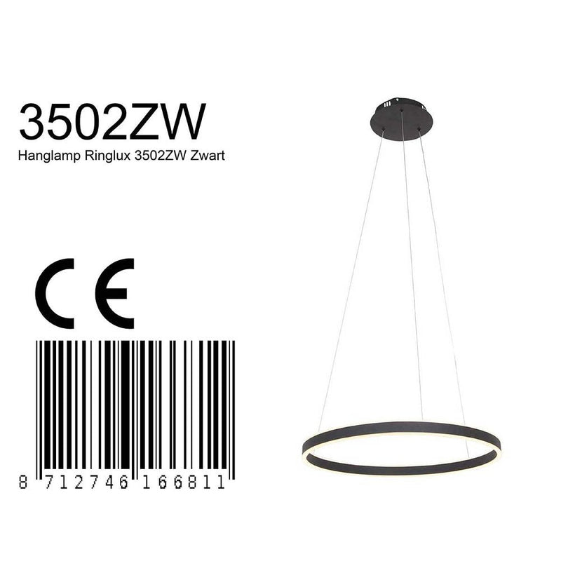 Pendant Ringlux plastic black LED