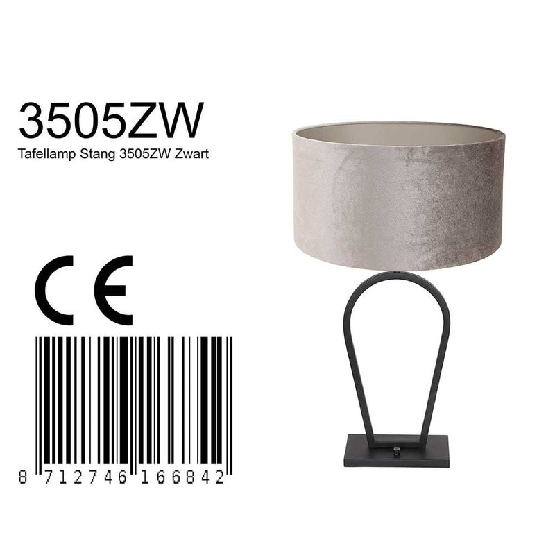 Table lamp Rod metal grey E27