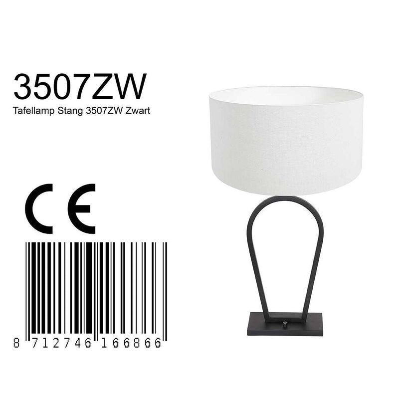 Table lamp Rod linen white E27