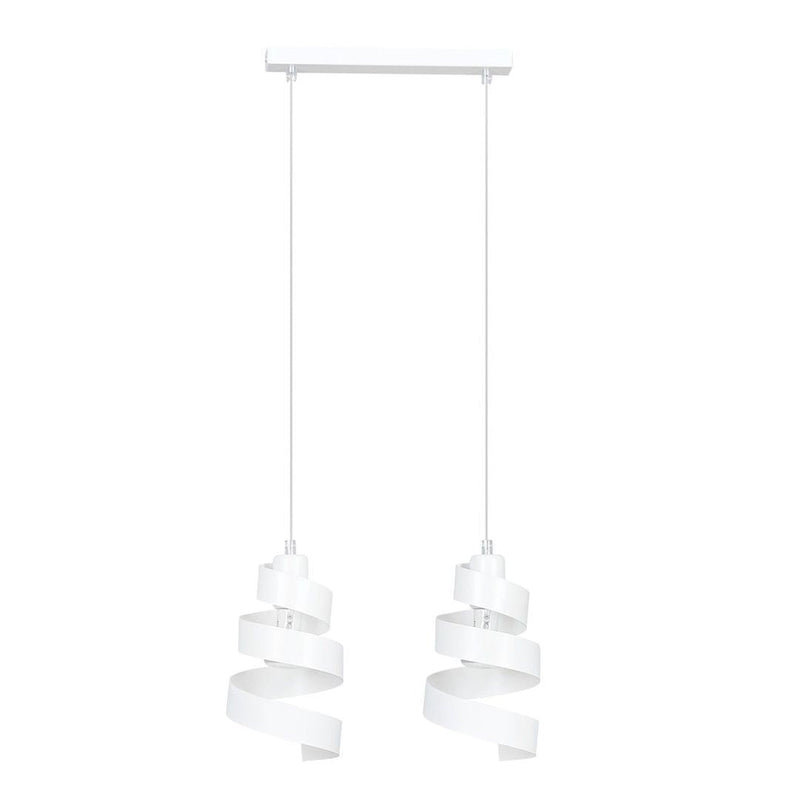 SAGA pendant lamp 2L, white, E27