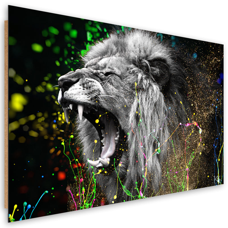 Deco panel print, Lion animal nature