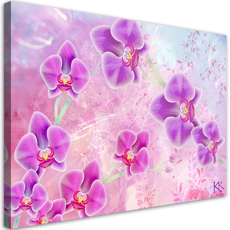 Cuadro, Resumen de flores de orquídeas