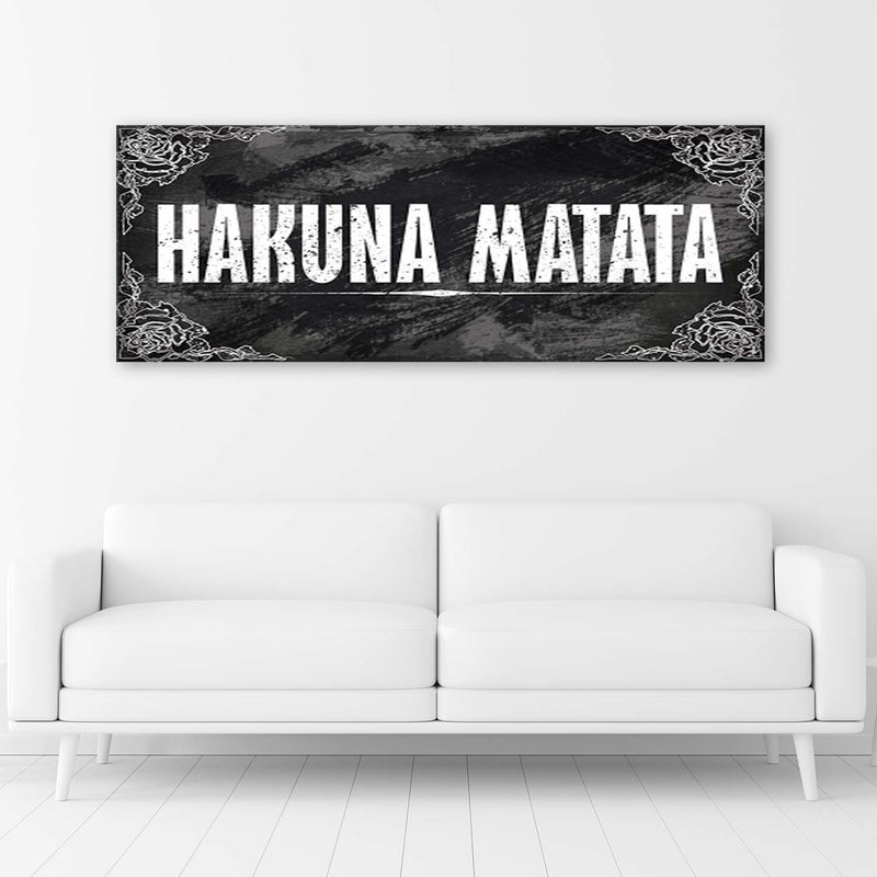Canvas print, Lion king hakuna matata inscription