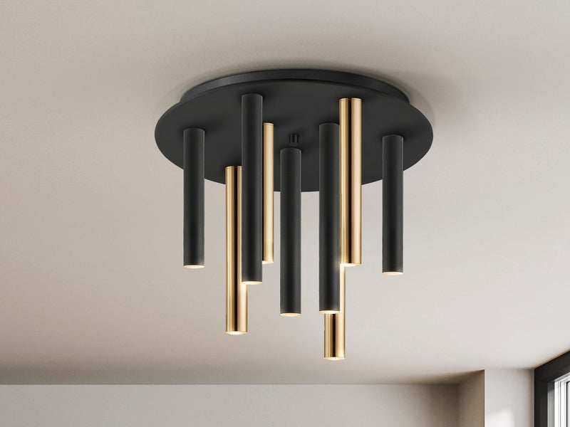 VARAS ceiling lamp gold/black 9l