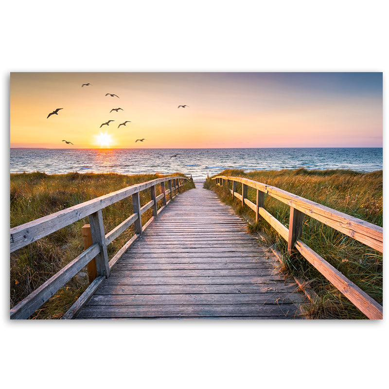Canvas print, Sunset sea beach