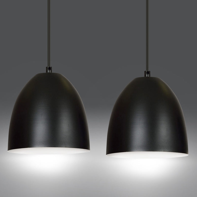 LENOX pendant lamp 2L, black, E27