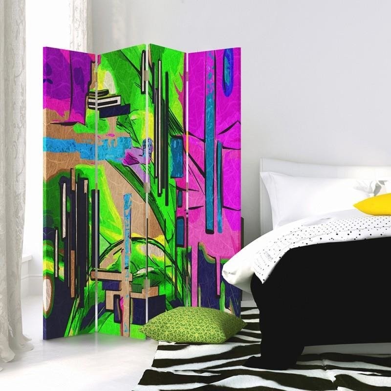 Room divider Double-sided, Abstract Landscape