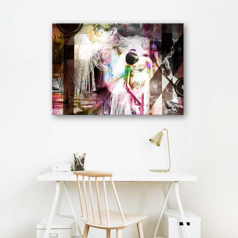 Deco panel print, Ballerina in a dress - abstract