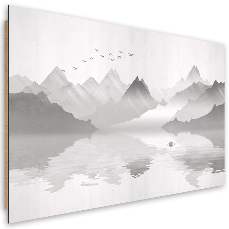 Impresión de panel decorativo, Resumen de montañas junto al lago