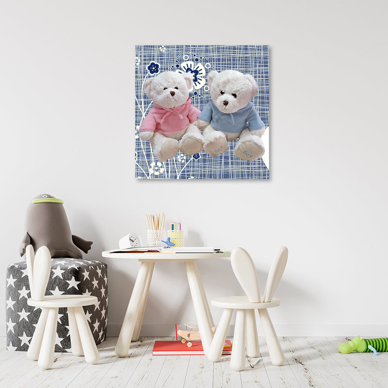 Canvas print, Two teddy bears