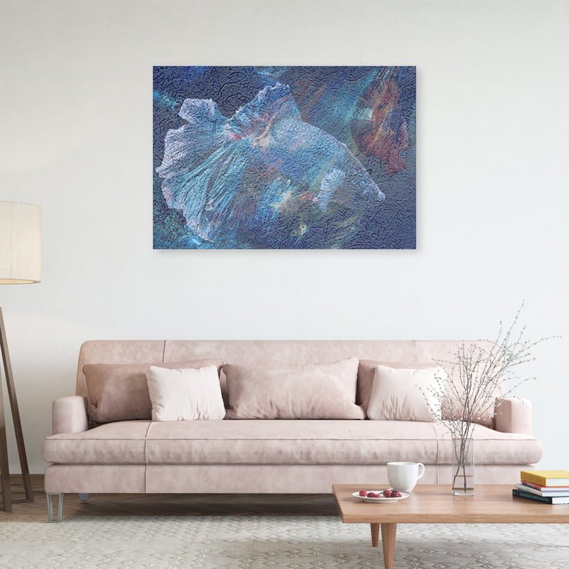 Canvas print, Blue flower abstract