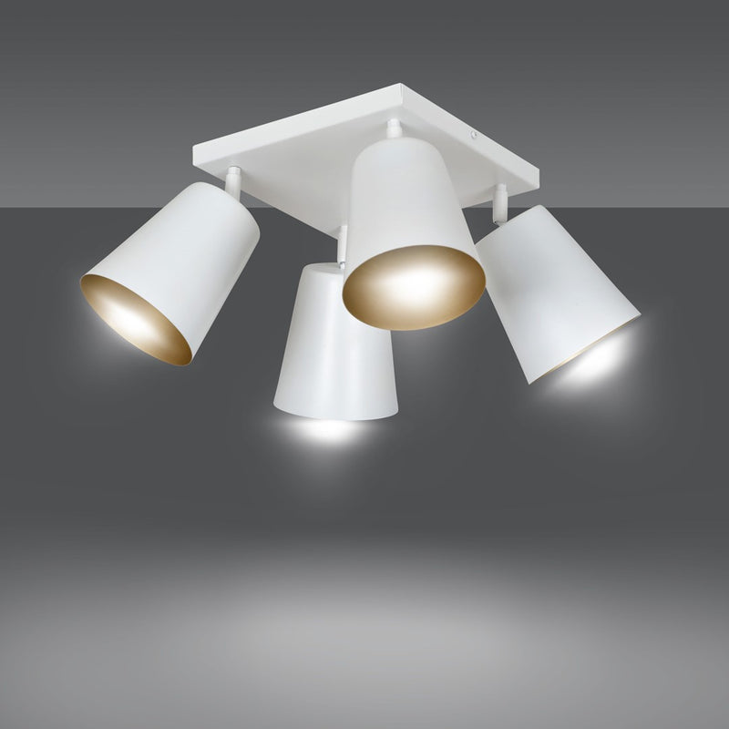 PRISM pendant lamp 4L, white, E27
