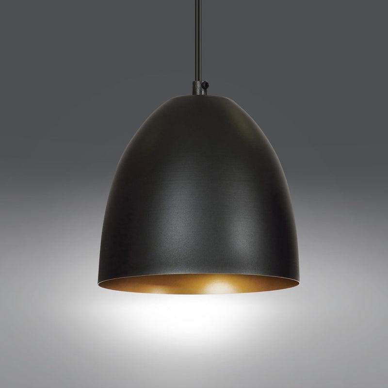LENOX pendant lamp 1L, black, E27