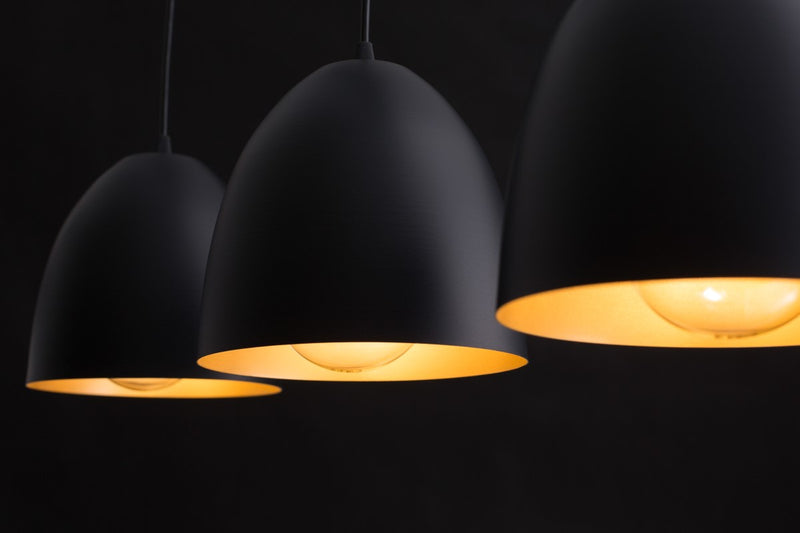 LENOX pendant lamp 3L, black, E27