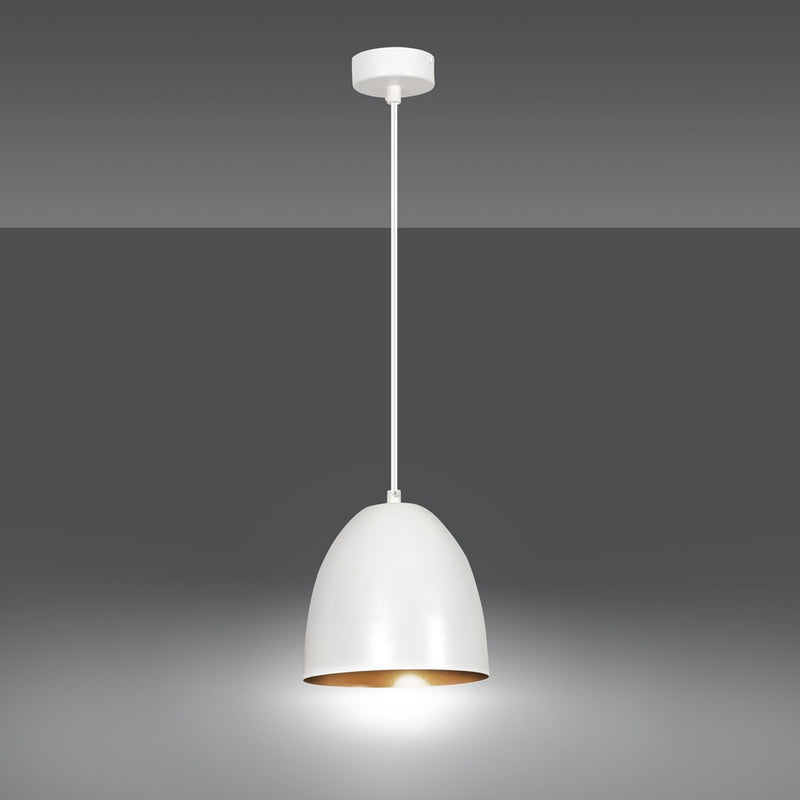 LENOX pendant lamp 1L, white, E27